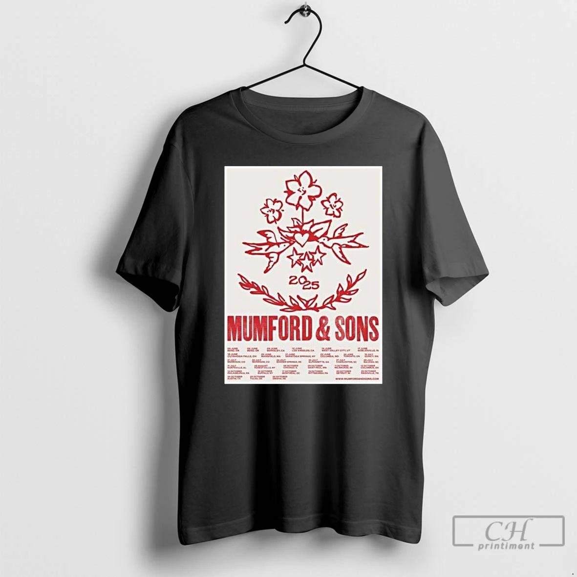 Classic Mumford And Sons Rushmere North America Tour 2025 Schedule Dates Long Sleve T Shirts
