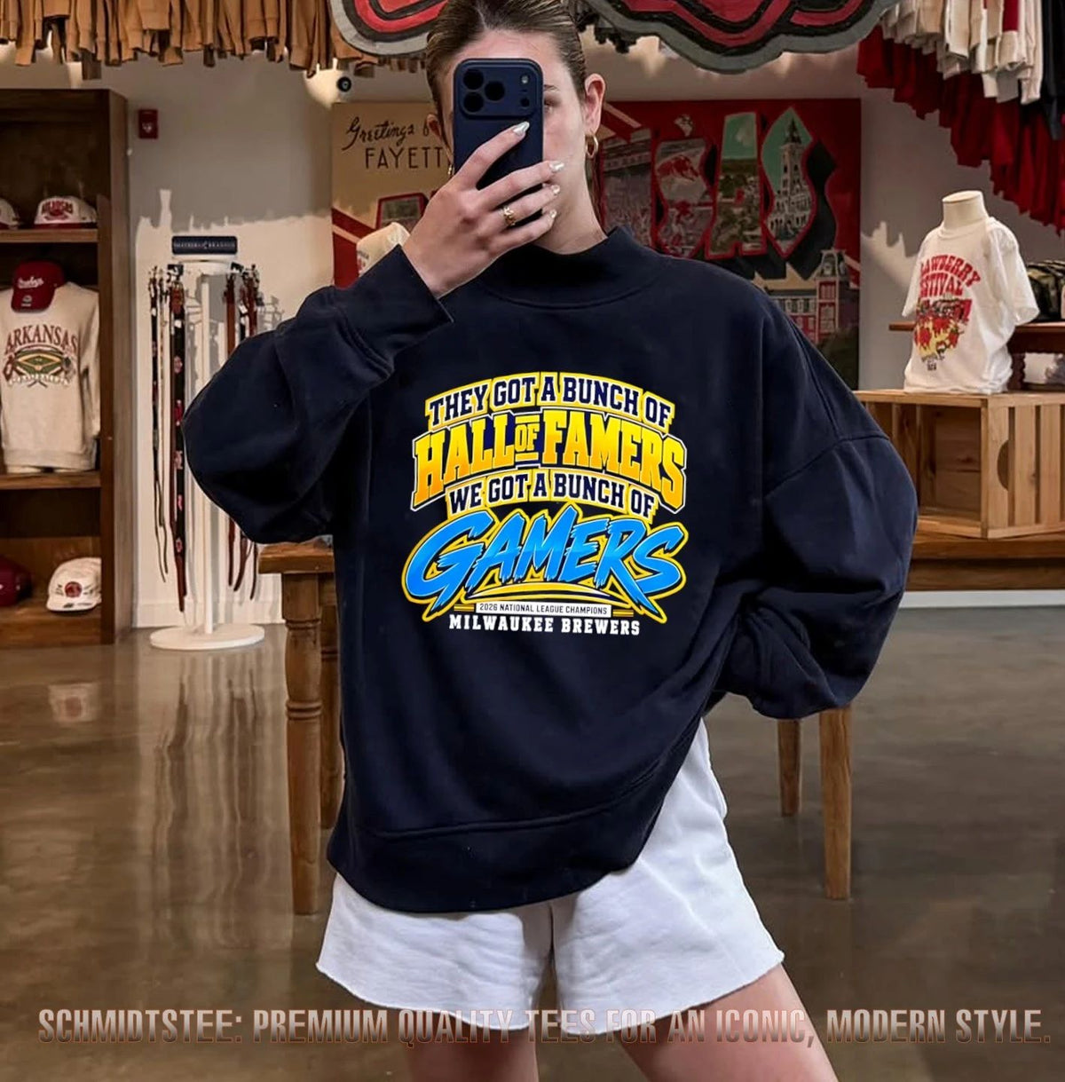 Milwaukee Brewers They Got A Bunch Of Hall Of Famers We Got A Bunch Of Gamers 2026 NL Champions shirt