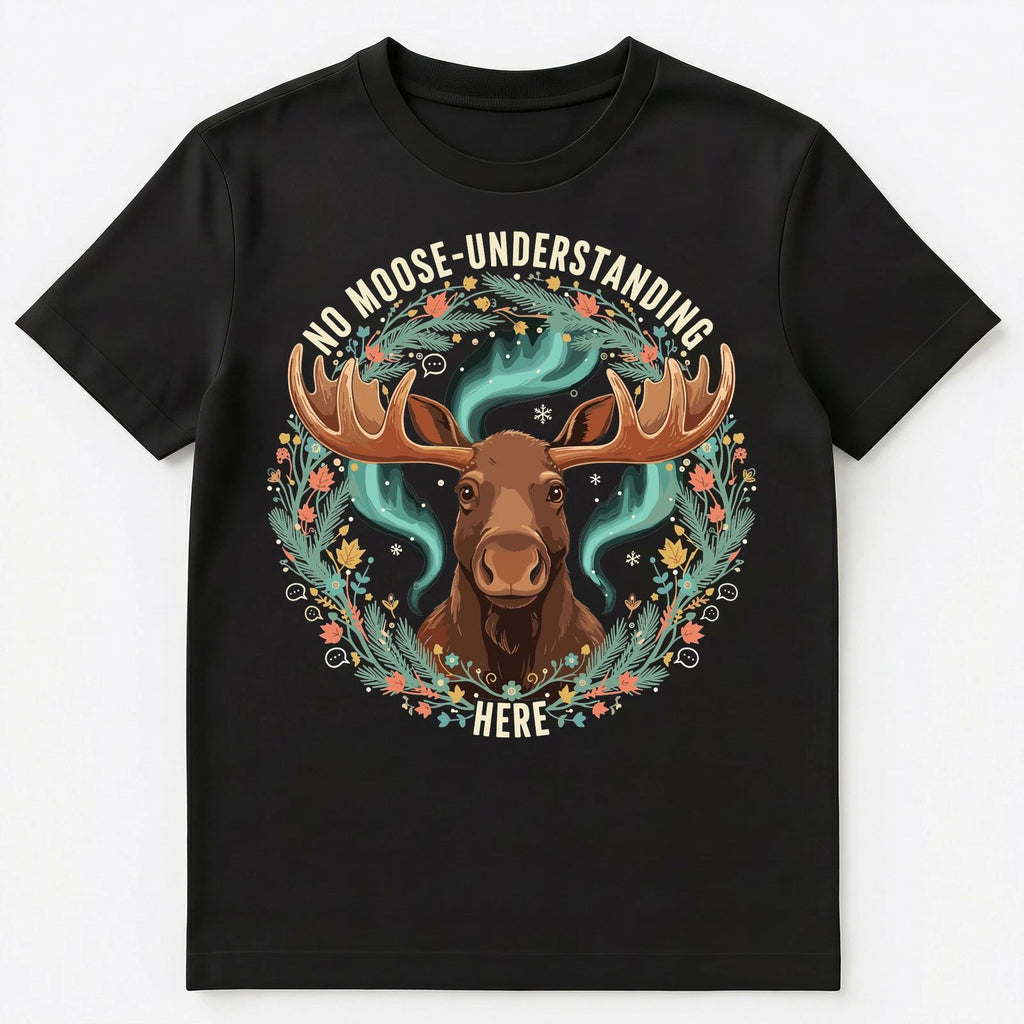 Funny Moose Humor Kindness Motivation Artwork Unisex T-Shirt