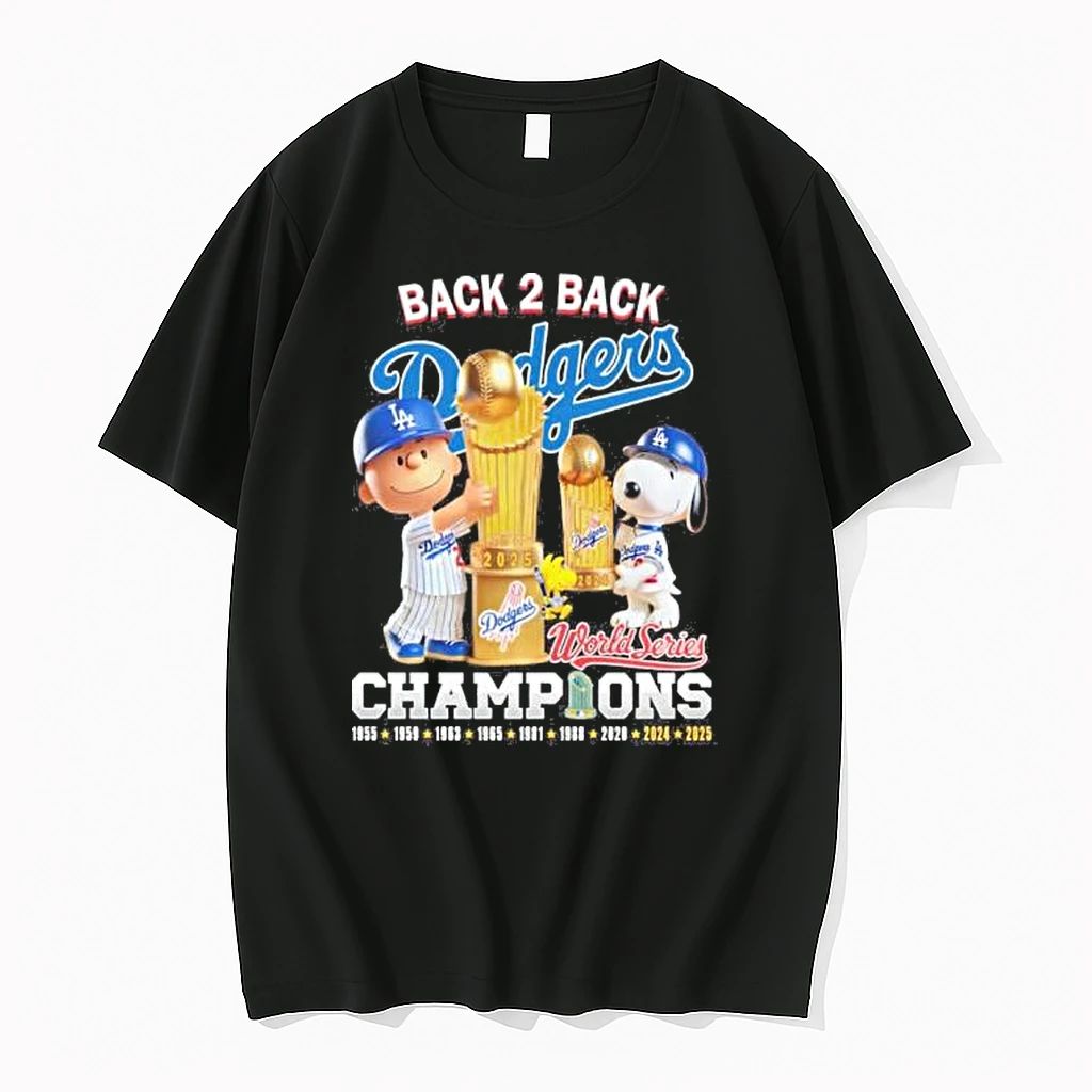 The Peanuts Back To Back Dodgers World Champions Tshirts Sweater