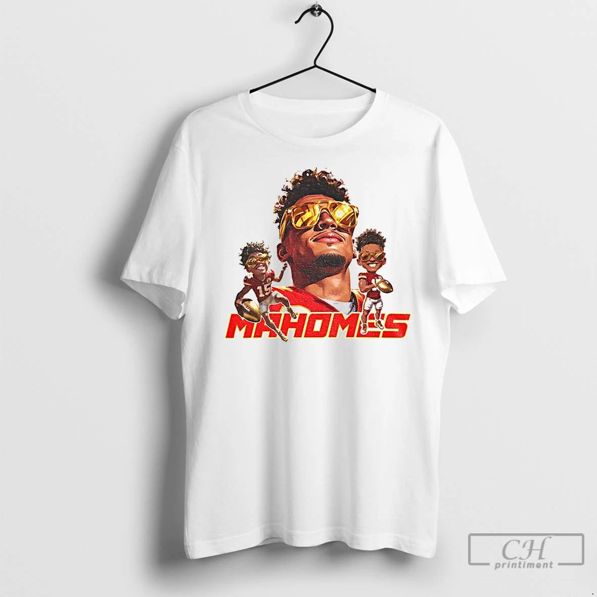 Classic Patrick Mahomes Kansas City Chiefs Football Caricature 2025