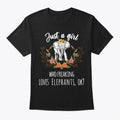 Girl Freaking Loves Elephants Boho Style T-Shirt Made in the USA Size S to 5XL