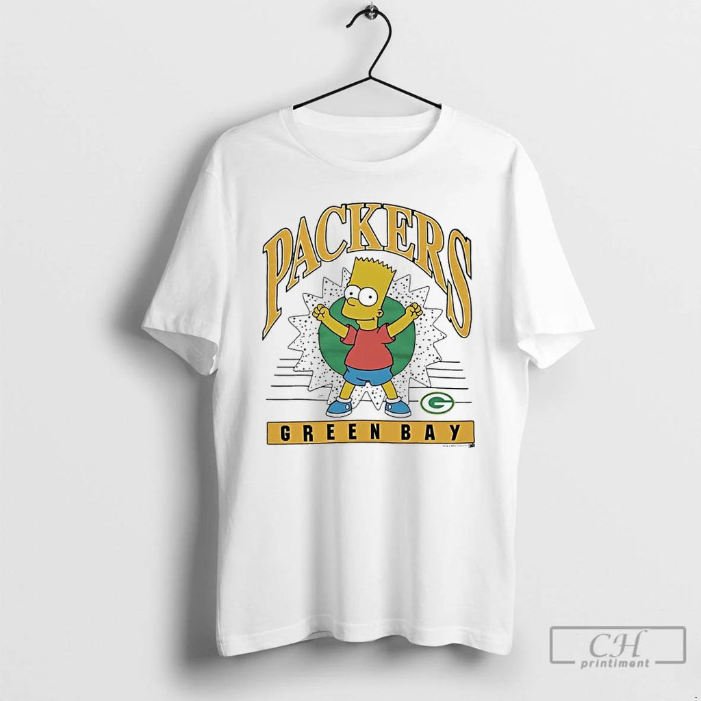 Premium Bart Simpson X Green Bay Packers Graphic T Shirts