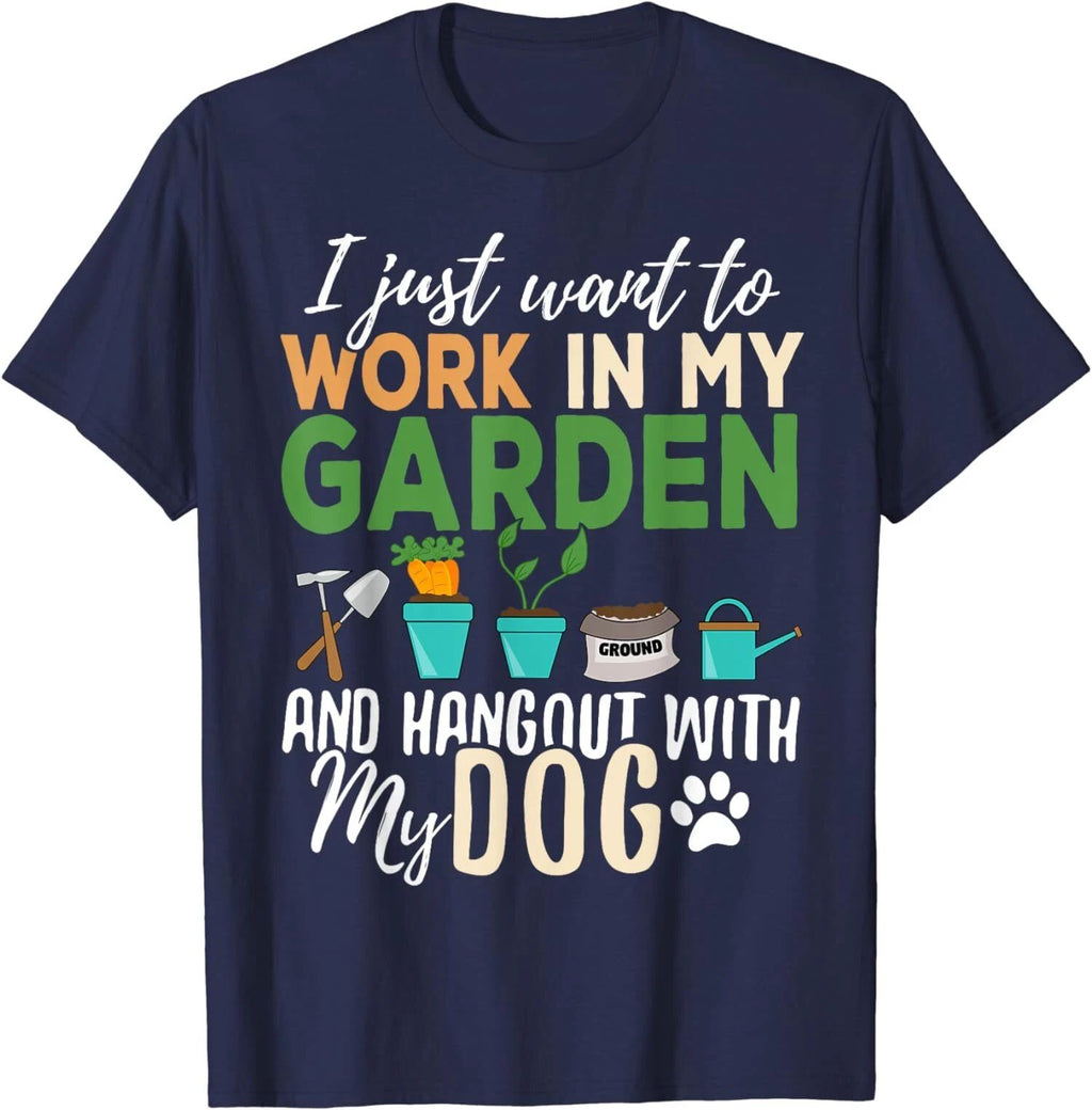 Gardening Dog Lover Gardener Garden Pet Gift Plants Unisex T-Shirt