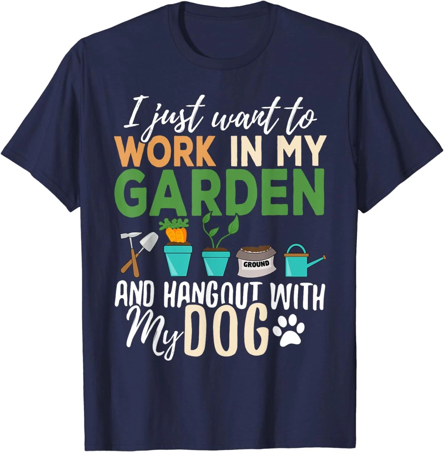 Gardening Dog Lover Gardener Garden Pet Gift Plants Unisex T-Shirt