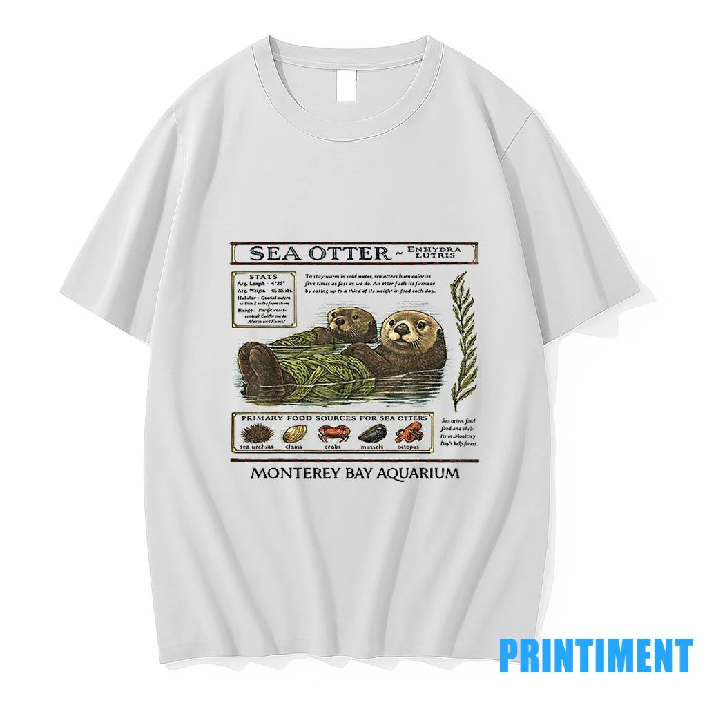 Sea Otters Monterey Enhydra Lutris Monterey Bay Aquarium California Vintage Tshirts Sweater