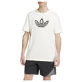 adidas Outline Logo Crew Neck Short Sleeve T-Shirt Mens White Casual Tops IY4890