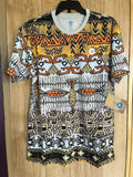 Vast Life Graphic T-Shirt Size Medium Graphic Multicolor Boho Tribal NWT Mens