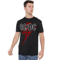 AC/DC Plaid Bolt T-Shirt S-2XL, Black