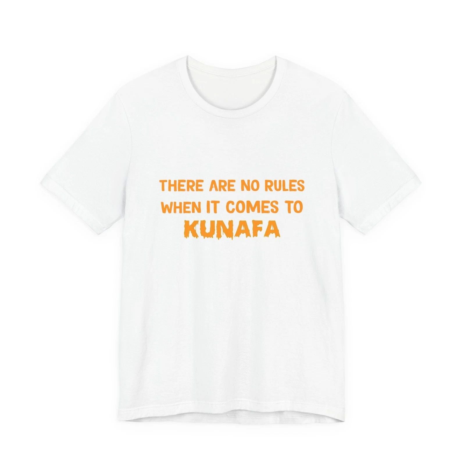 No Rules Kunafa Unisex T-Shirt Brings Dessert Humor to Your Festive Wardrobe