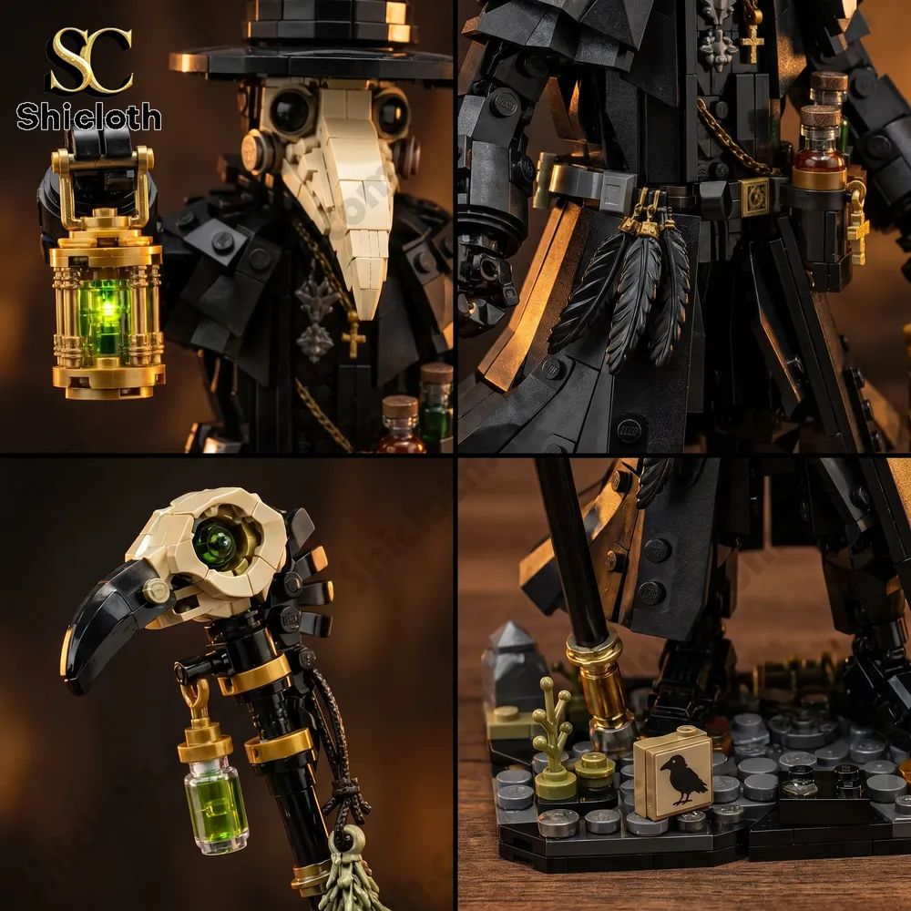 Plague Doctor Apothecary Warden Building Brick Set