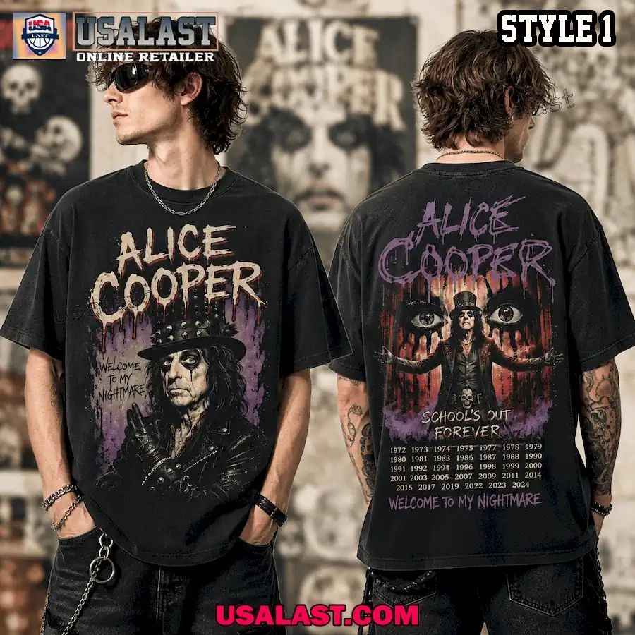 Alice Cooper Alice’s Attic Tour 2026 Vintage Horror Graphic 3D T-Shirt