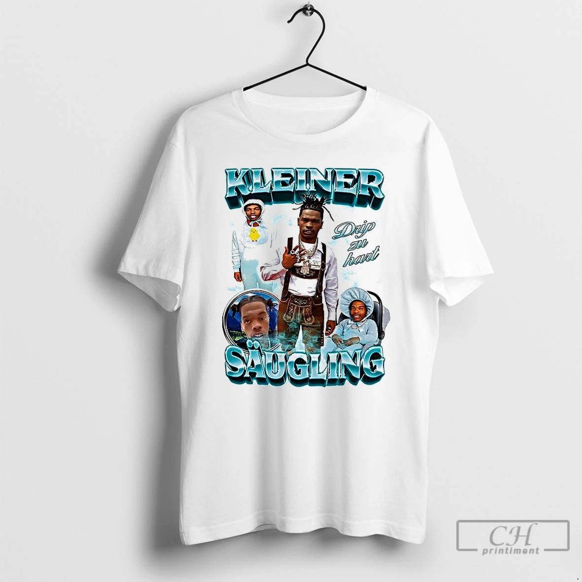 Premium Kleiner Saugling Drip Zu Heart Collage 90s Vintage T Shirts