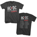 ACDC Back in Black UK Tour 1980 Mens T Shirt Vintage Rock Band Album Music Merch