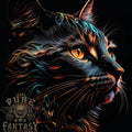 A Fantasy Cat With Cool Colours 2 Mens T-Shirt 100% Cotton