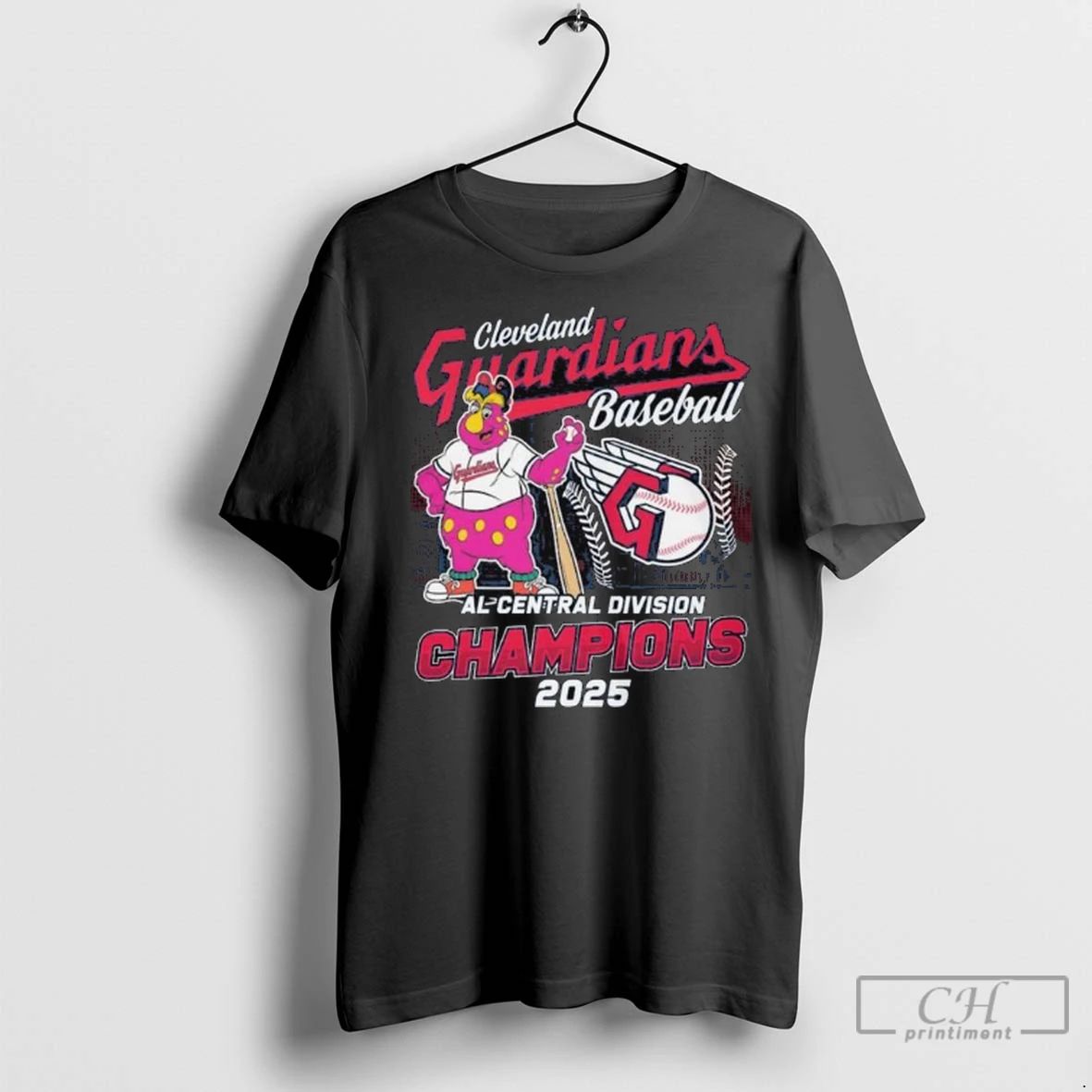 Premium Cleveland Guardians Macsot Baseball 2025 Al Central Division Champions Long Sleve