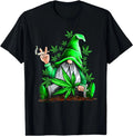 Funny Gnome Pot Leaf 420 Marijuana Weed Cannabis Smoking T-Shirt, Unisex Tee