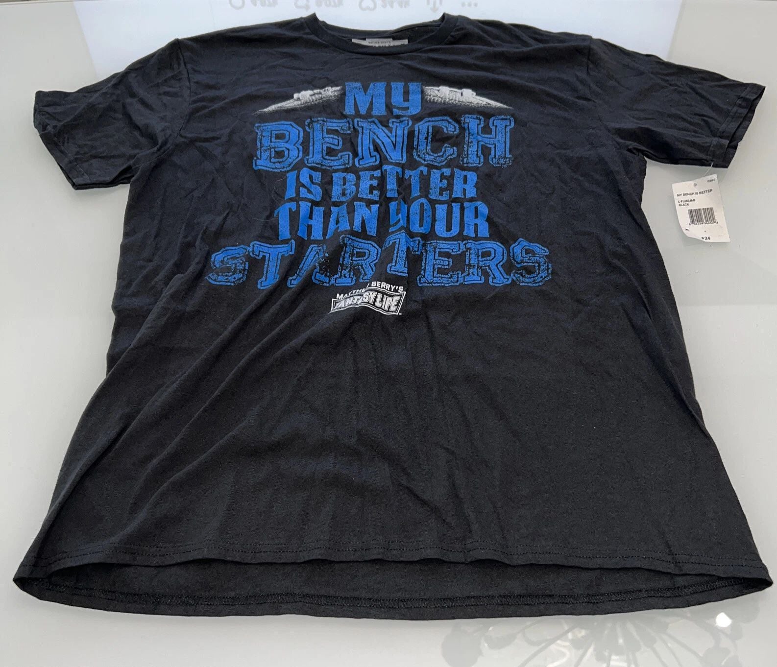 Matthew Berry's SS Gray SS Fantasy Life Football Legend T-Shirt Size XL - New