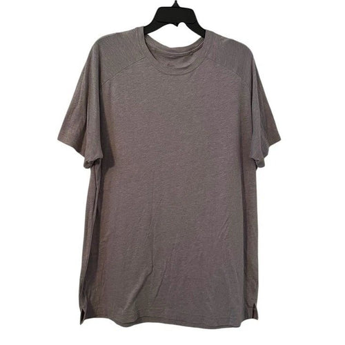 Alo Yoga Men's Heather Gray Short Sleeve Lightweight Performance T-Shirt Size XL