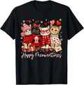 Happy Meowentines Cute Valentine Cat Lovers Girls Women T-Shirt