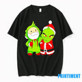 Baby Grinch And Santa Chibi Christmas Tshirts Sweater