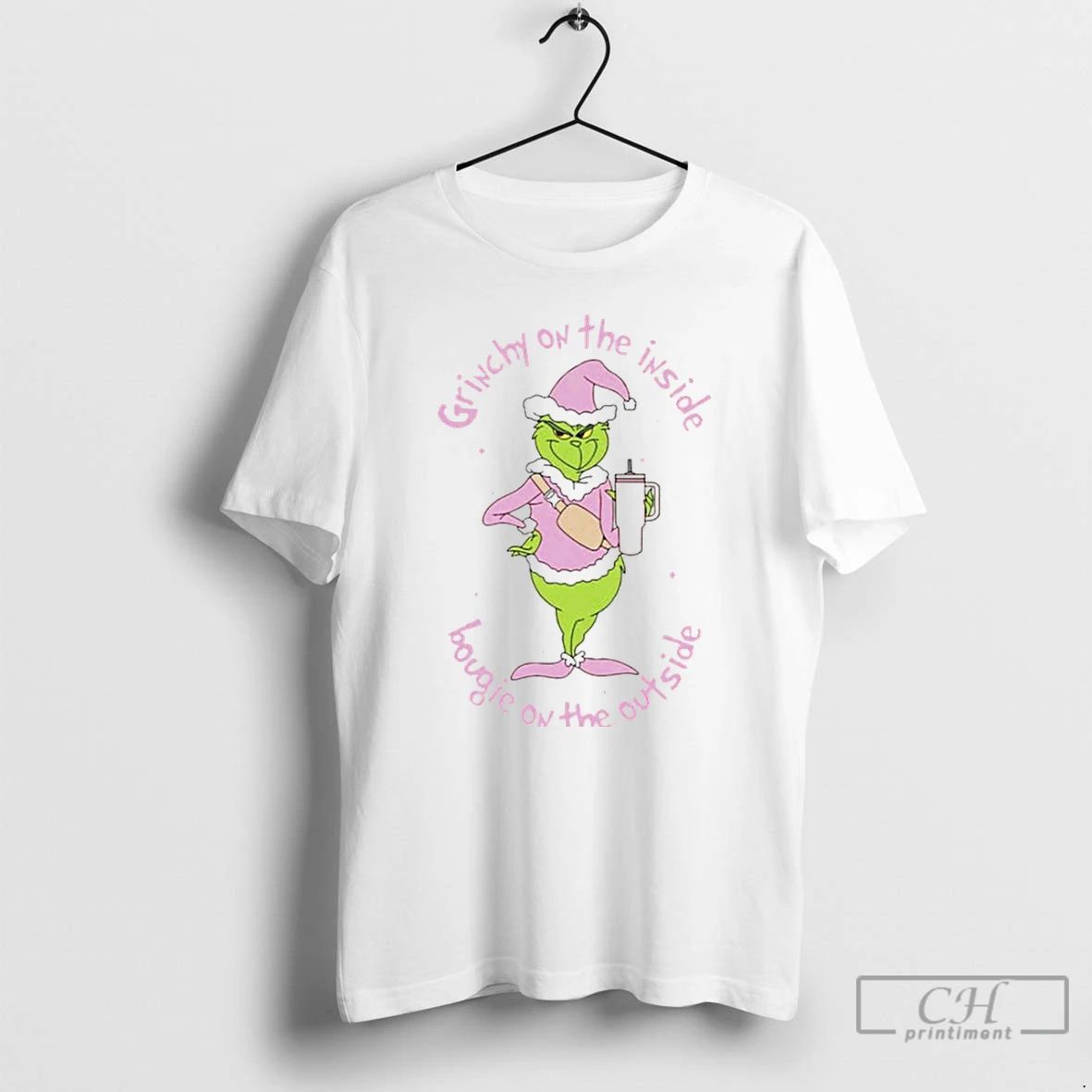 Classic Grinch On The Inside Bougie On The Outside White T Shirts
