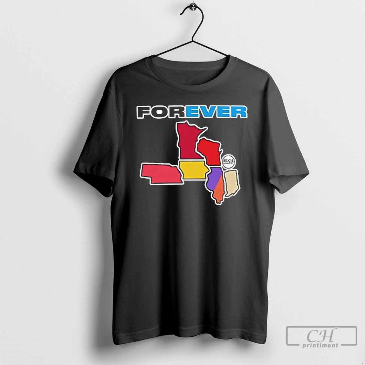 Classic Forever Map Of Several Us States T Shirts