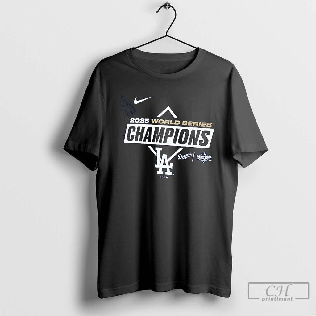 Classic Los Angeles Dodgers 2025 World Series Champions Team Logo Christmas T Shirts