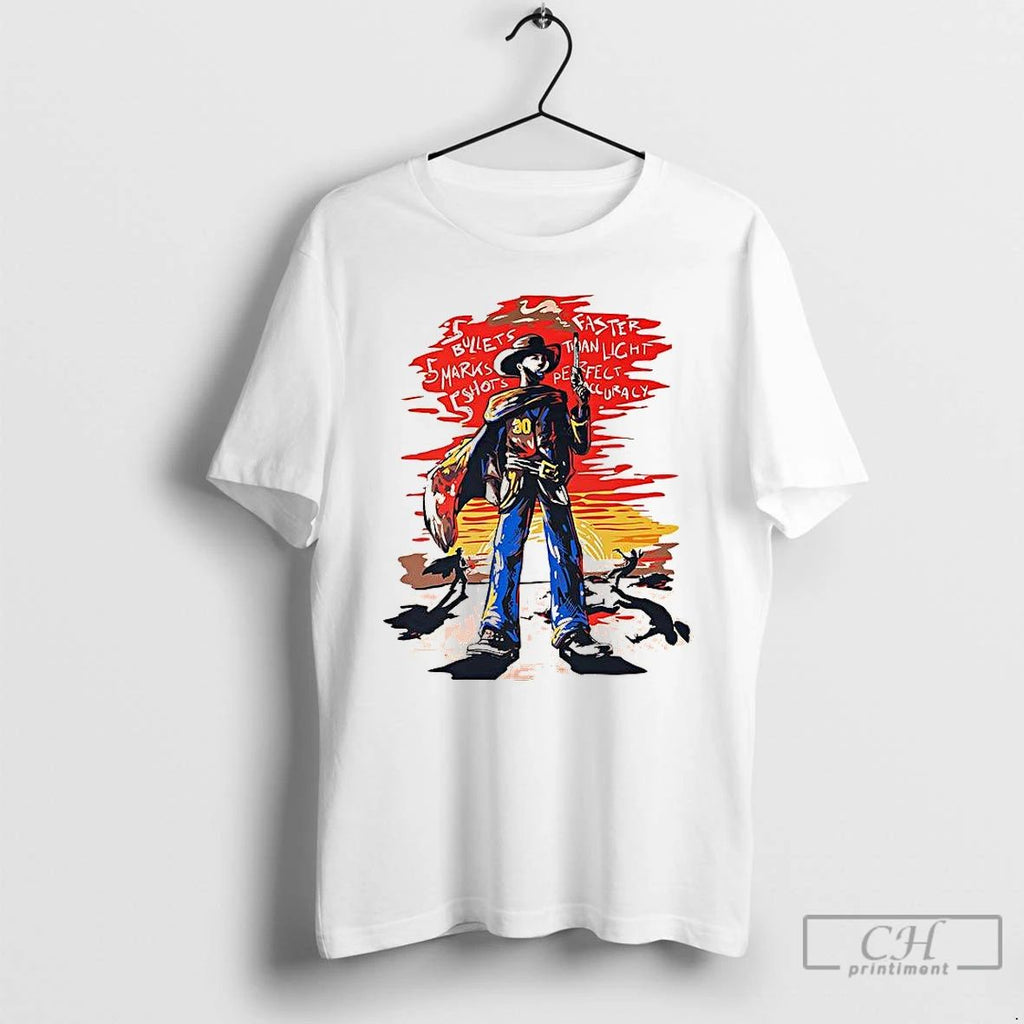 Classic Stephen Curry The Western Gunslinger T Shirts