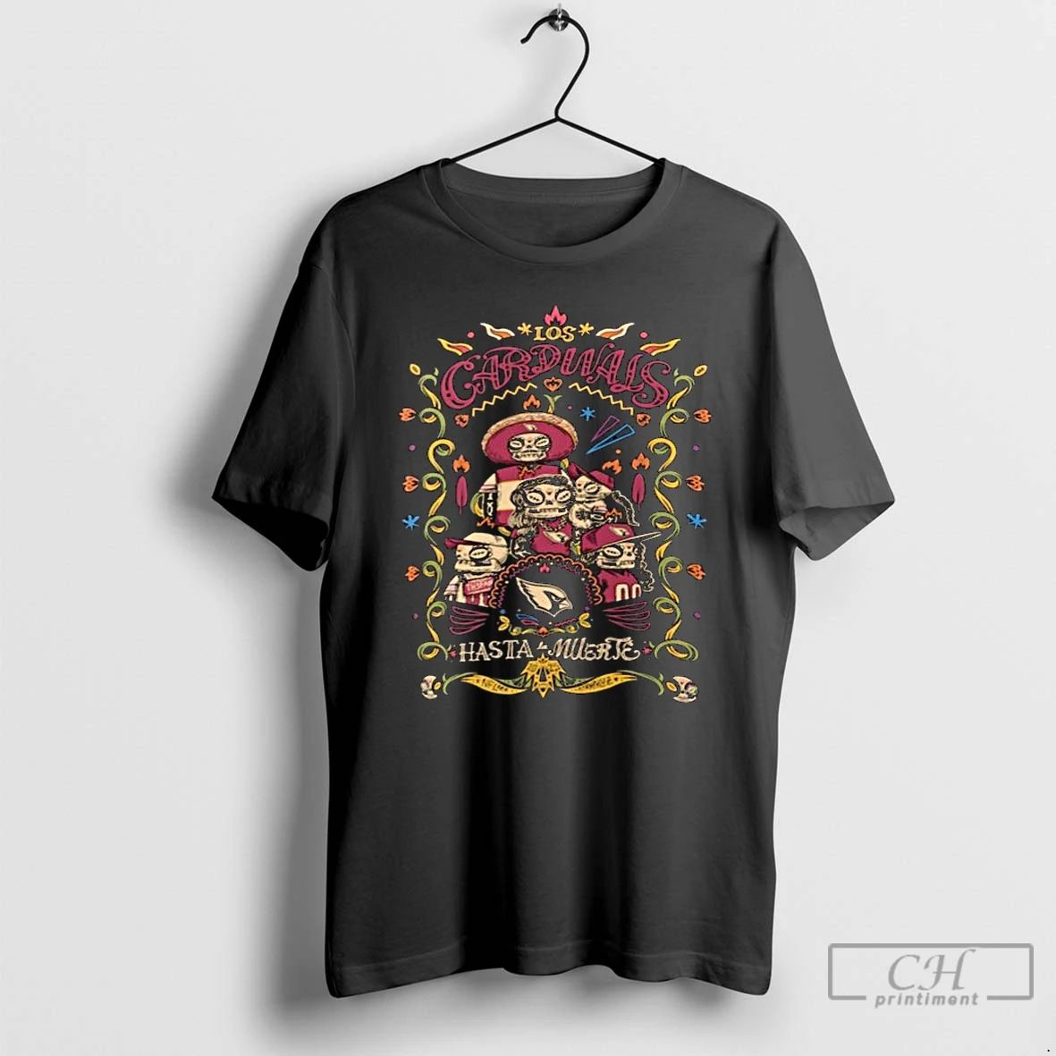 Classic Arizona Cardinals Hasta La Muerte Graphic Long Sleve T Shirts