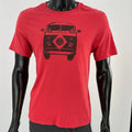 Life is Good T Shirt Mens Small Red Vintage Van Life Short Sleeves