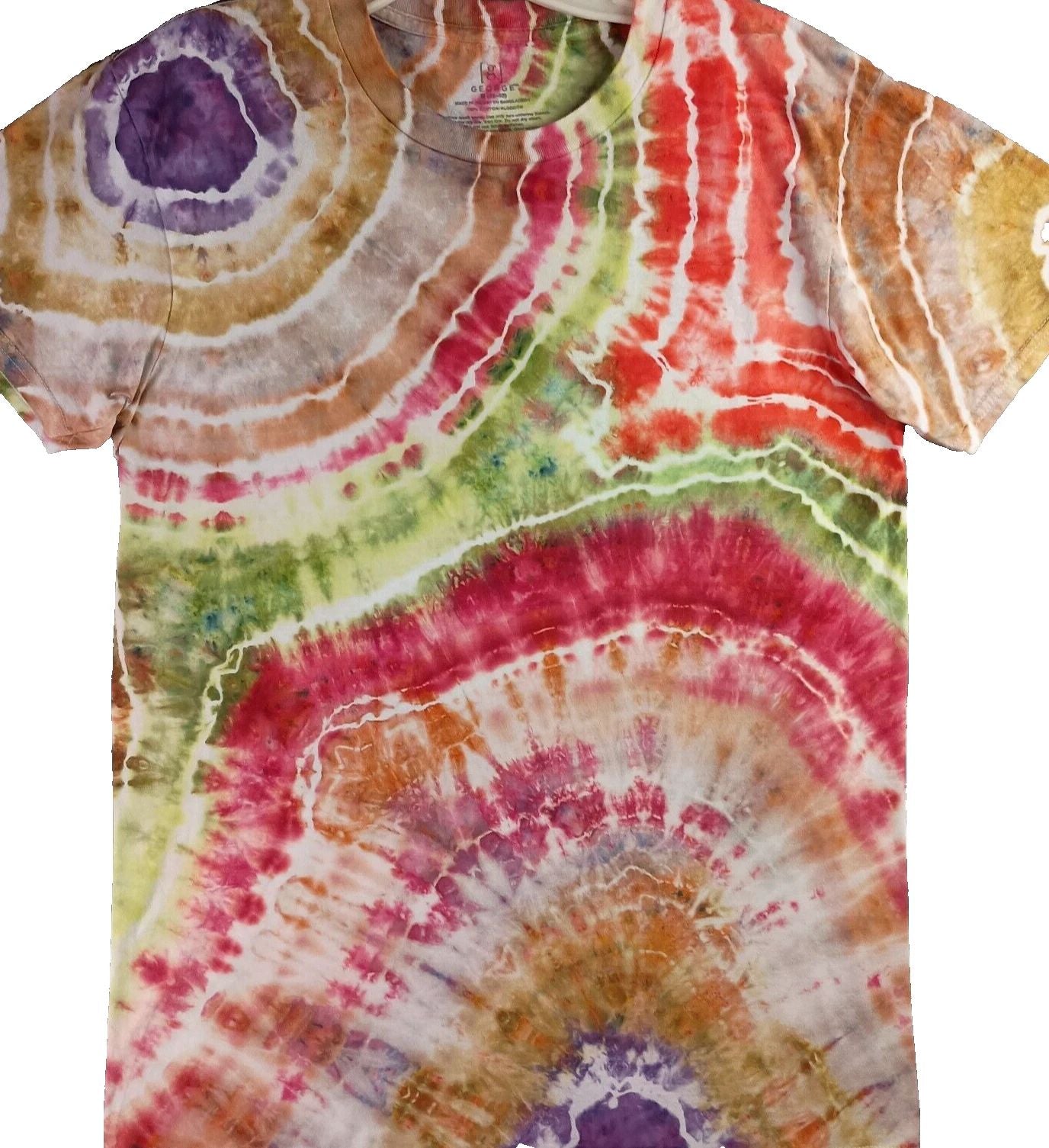 Custom Handmade Tie Dye T Shirt Adult M Geode Short Sleeve Tee Hippie BOHO