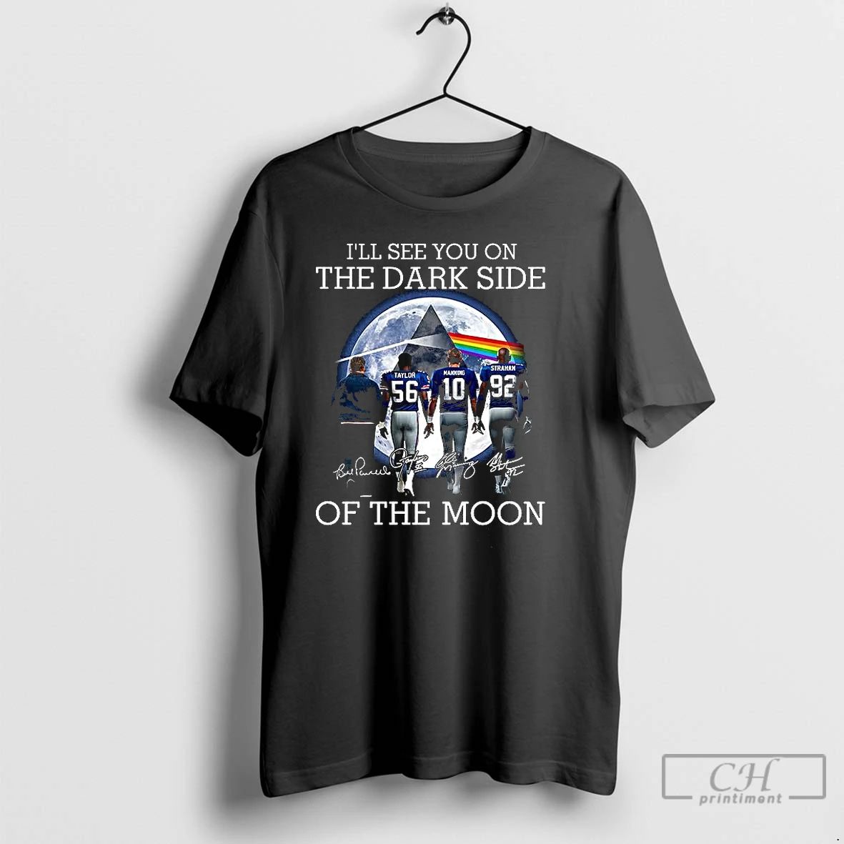 Classic New York Giants Ill See You On The Dark Side Of The Moon Signature