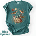 Vintage Floral Birds Comfort Tee Shirt Nature Lover Gift Soft Casual
