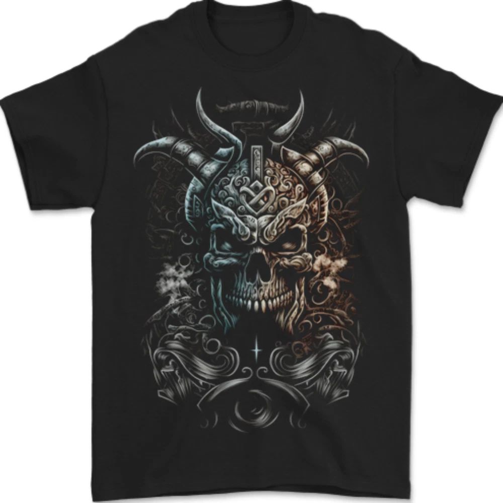 Oni Mask Demon Skull Hannya 1 Mens T-Shirt 100% Cotton