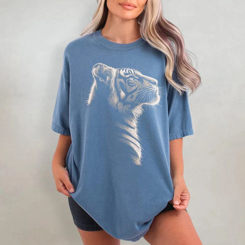 Aesthetic Retro Tiger Comfort Tee Graphic Shirt