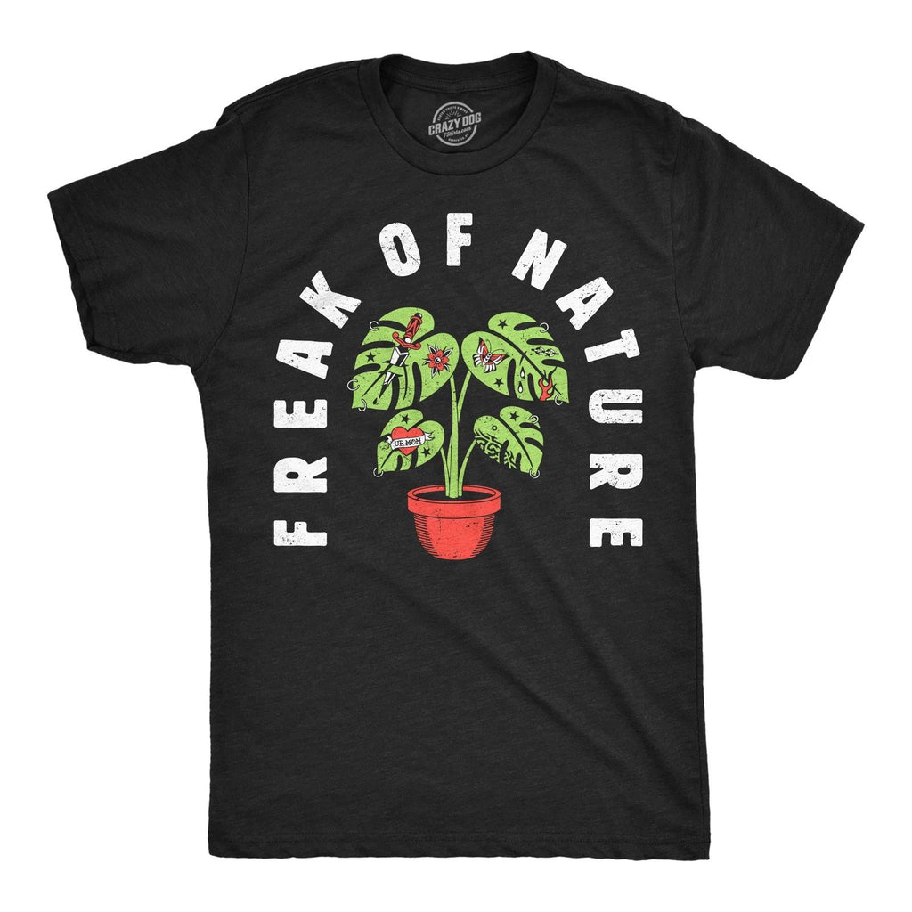 Mens Funny T Shirts Freak Of Nature Sarcastic Plant Graphic Novelty Tee For Men