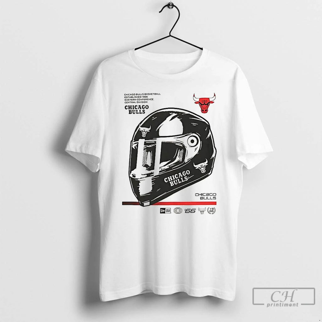 Classic Chicago Bulls Basketball Est 1966 Eastern Conference Central Divisionm Helmet T Shirts