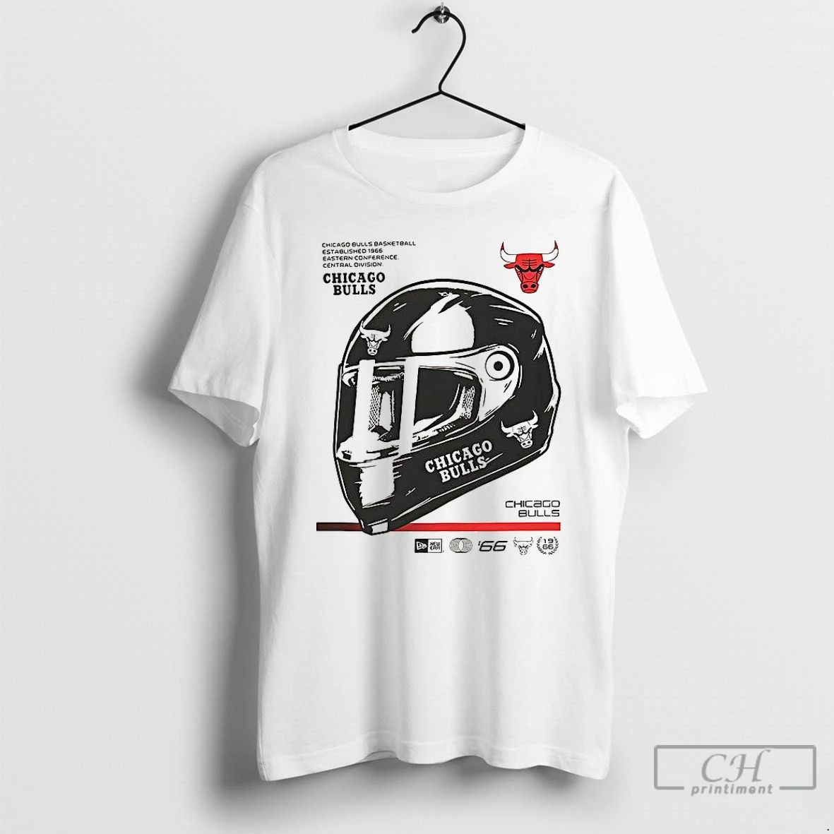 Classic Chicago Bulls Basketball Est 1966 Eastern Conference Central Divisionm Helmet T Shirts