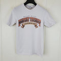 T Bar x Cotton On Shirt Mens Small White Graphic Crew Neck Short Sleeve Stretch