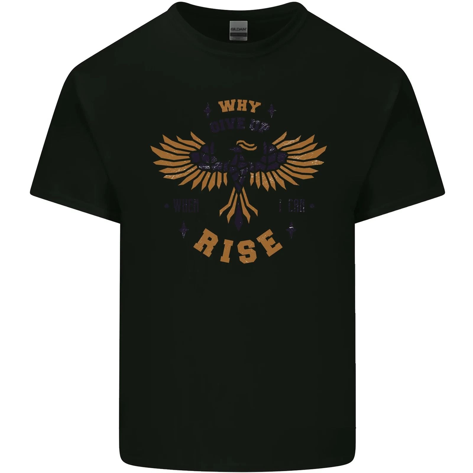 Rising Pheonix Motivational Message Quote Mens Cotton T-Shirt Tee Top
