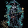 Fantasy Wizard Warlock Skull Mens T-Shirt 100% Cotton