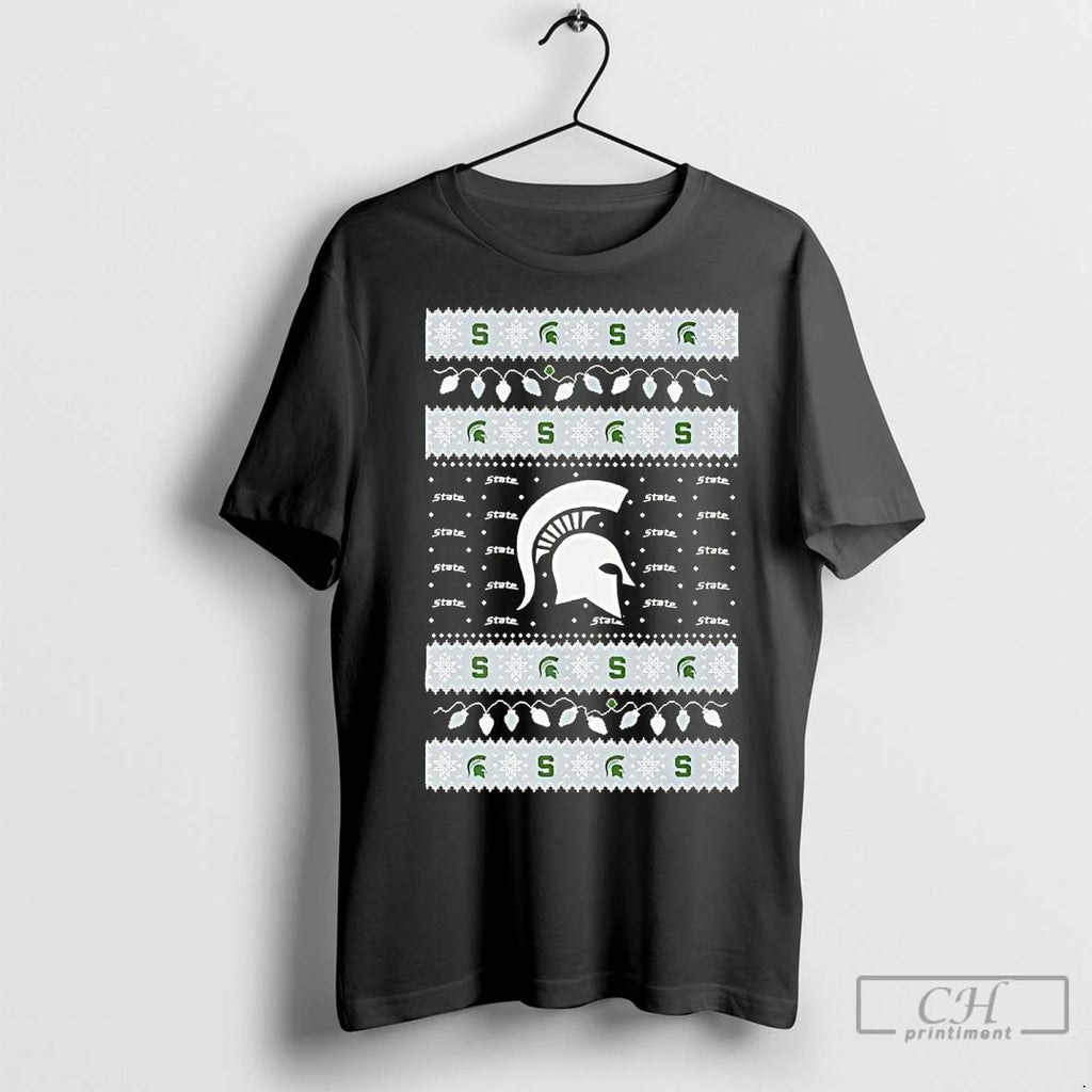 Premium Michigan State Spartans Ugly Christmas Light