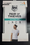Pair of Thieves Men’s T-Shirt 2-Pack Grey & White Large Super Soft Crew Neck