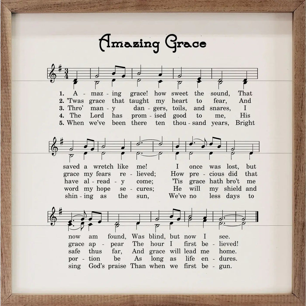 Amazing Grace Sheet Music White