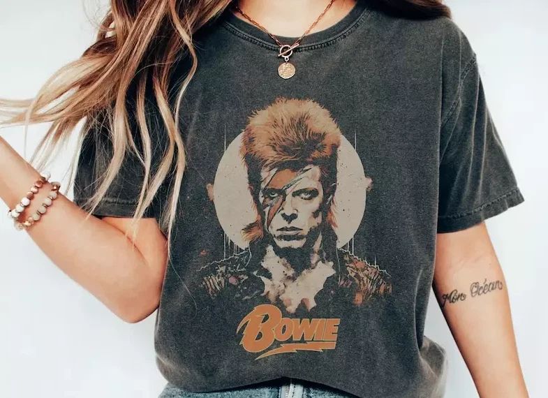 David Bowie Comfort Colors, Classic Rock, Vintage, Retro Vintage, David Bowie