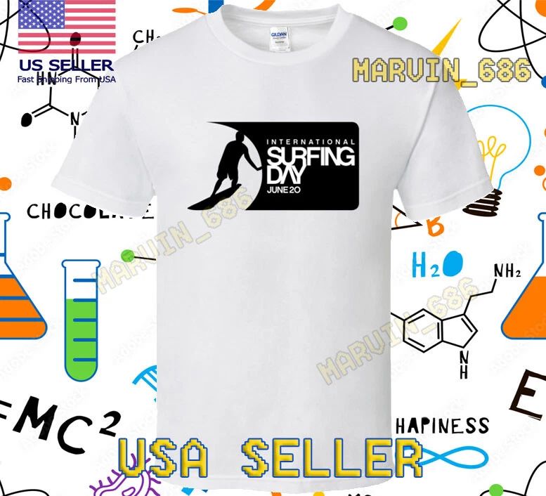 NEW SHIRT INTERNATIONAL SURFING DAY JUNE 20 RACING LOGO T-SHIRT FUNNY SIZE S-5XL