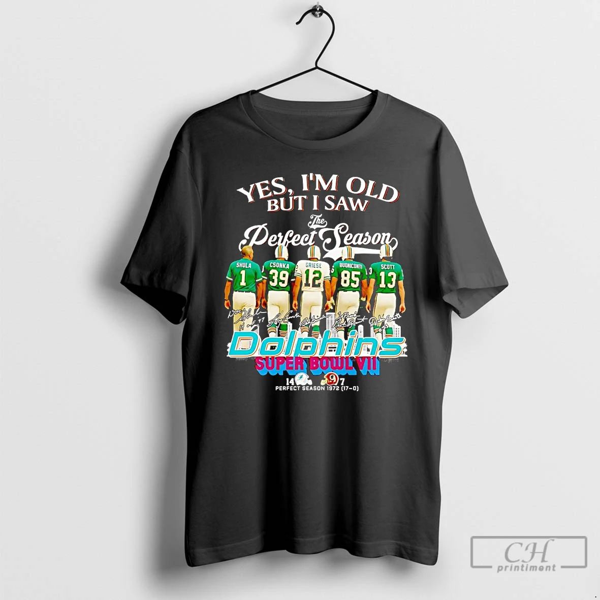 Classic Yes Im Old But I Saw The Perfect Season Miami Dolphins T Shirts
