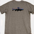 Patagonia Responsibili-Tee Fish Graphic Gray Men's T-Shirt size L