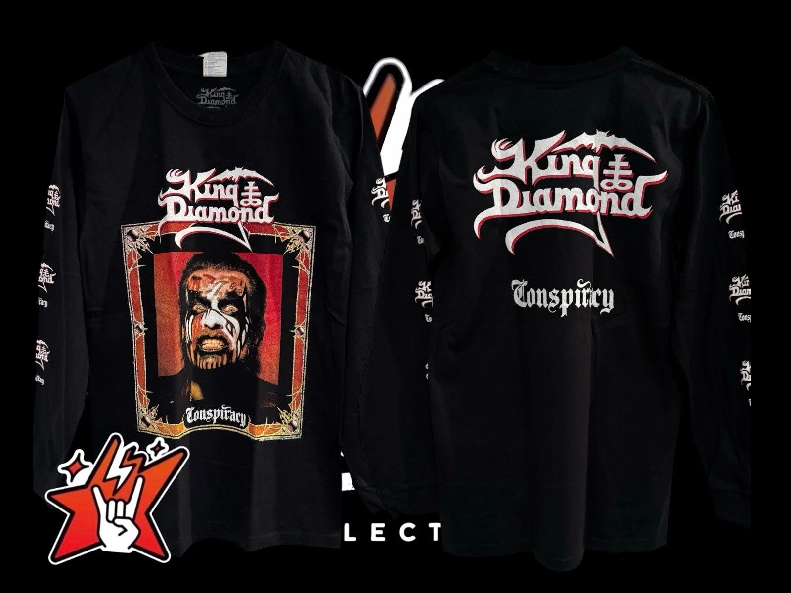 King Diamond T-Shirt New Size Short and Long Sleeve Mercyful Fate Judas Priest